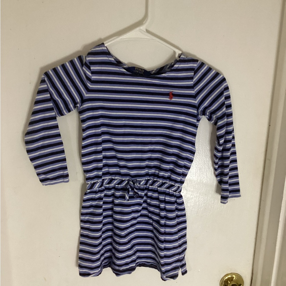 Polo Ralph Lauren Girls Striped Cotton Jersey Dress Size 5